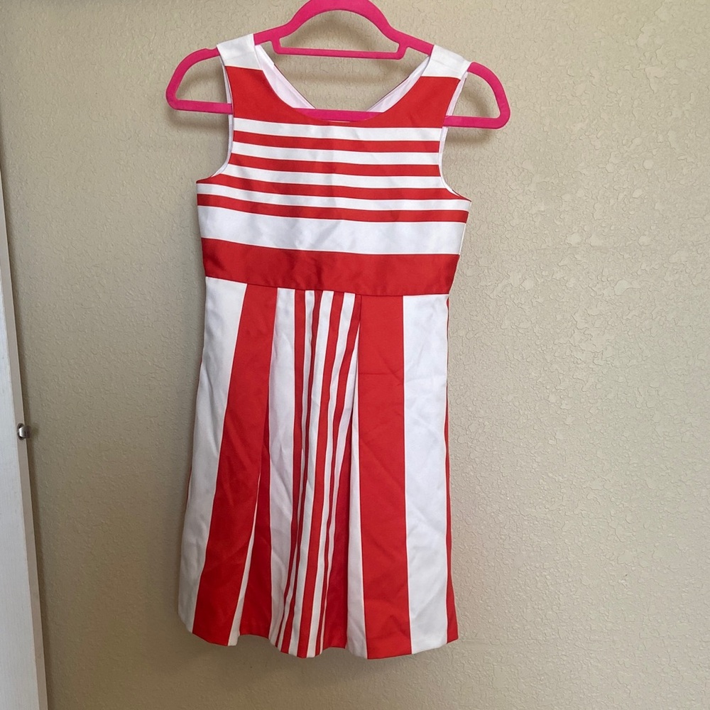 Bonnie Jean Red and White Striped Dress